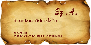 Szentes Adrián névjegykártya