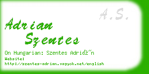 adrian szentes business card